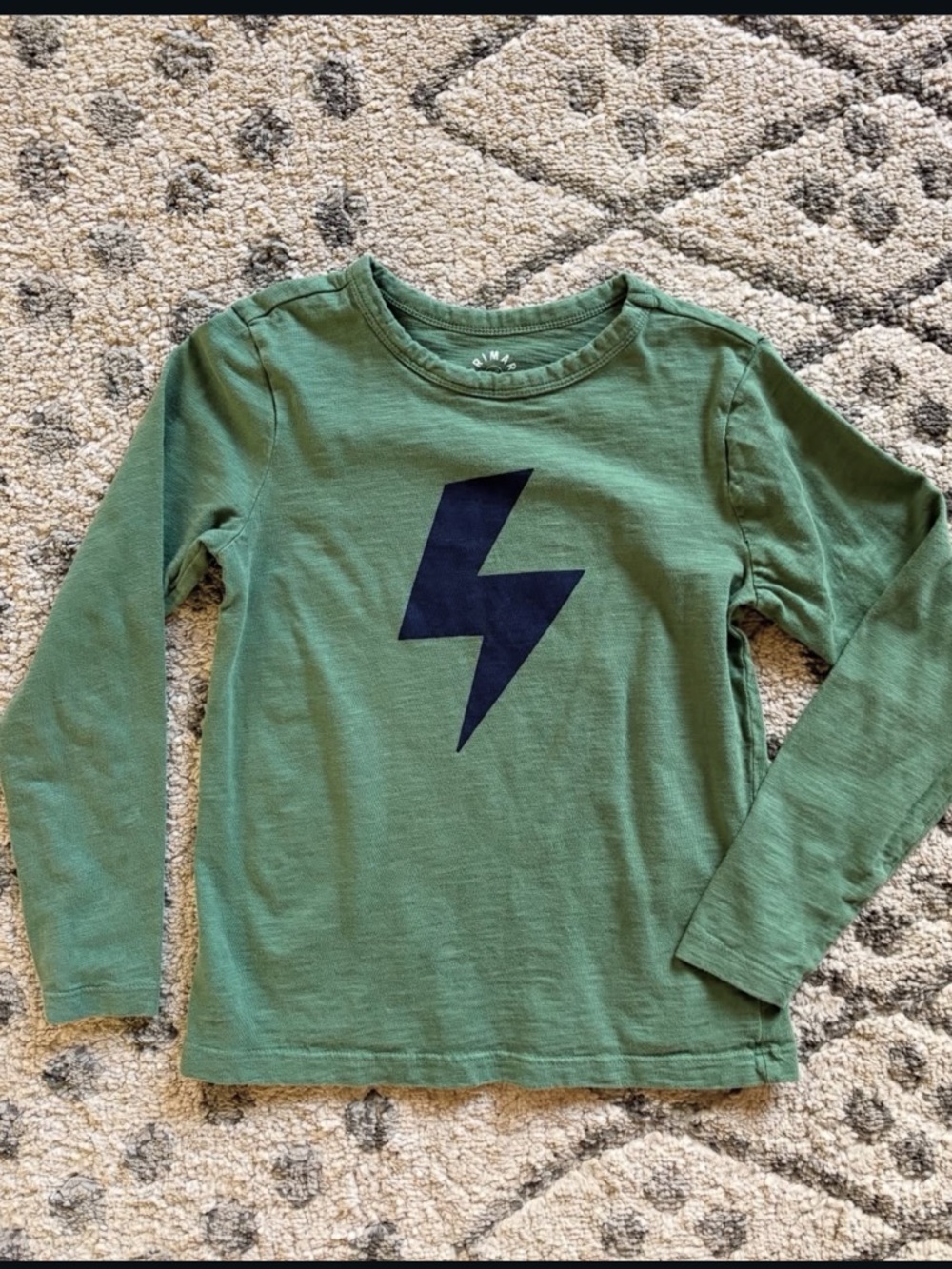 Primary green lightening bolt shirt